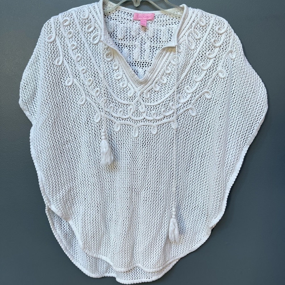 Lilly Pulitzer Crocheted, off white, cover-up Size XXS/XS